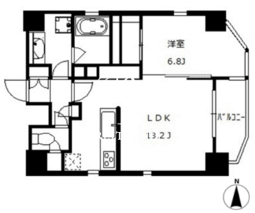 ディアコート麻布 501 間取り図