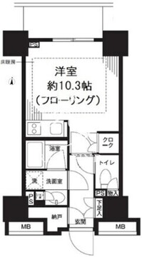 パークリュクス西新宿 605 間取り図
