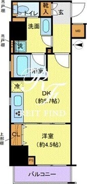 クレイシア秋葉原ラグゼスウィート 1101 間取り図