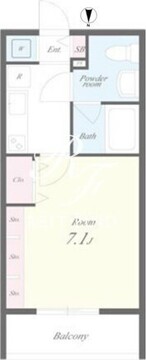 アールコート早稲田 709 間取り図