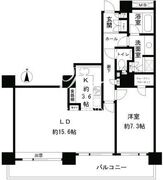 リバーポイントタワー 1206 間取り図