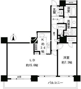 リバーポイントタワー 1206 間取り図