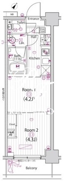 ガーラ雑色グランドステージ 417 間取り図