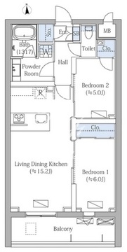 モクシオンプレミアム四谷大京町 101 間取り図