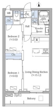 モクシオンプレミアム四谷大京町 204 間取り図