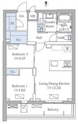 モクシオンプレミアム四谷大京町 306 間取り図