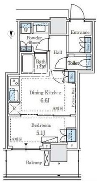 パークシティ中野ザタワーブリーズ 615 間取り図