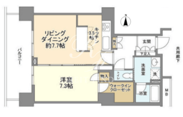 豊洲シエルタワー 2504 間取り図