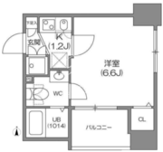 アジールコート中野坂上 604 間取り図