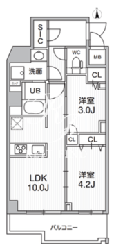 エスレジデンス千住大橋ブロード 601 間取り図