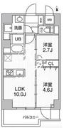 エスレジデンス千住大橋ブロード 602 間取り図