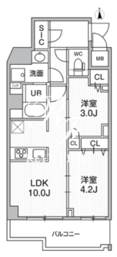 エスレジデンス千住大橋ブロード 701 間取り図