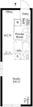 モダンテラス早稲田 401 間取り図