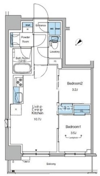 ルフォンリヴェント門前仲町 401 間取り図