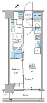 ルフォンリヴェント門前仲町 603 間取り図