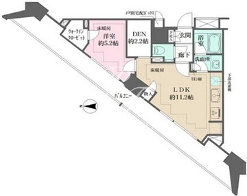 ザ・パークハウス戸越公園タワー 1702 間取り図