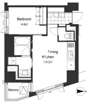 プライムアーバン本駒込 804 間取り図