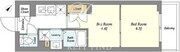 ルネサンスコート祐天寺テラス 208 間取り図