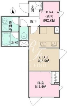 アトリオフラッツ自由が丘 101 間取り図