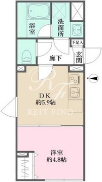 アトリオフラッツ自由が丘 103 間取り図