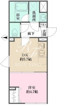 アトリオフラッツ自由が丘 205 間取り図