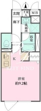 アトリオフラッツ自由が丘 402 間取り図