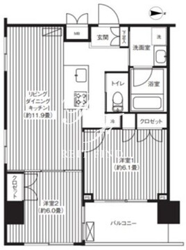 グランハイツ錦糸町 1003 間取り図