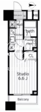 ファーストリアルタワー新宿 411 間取り図