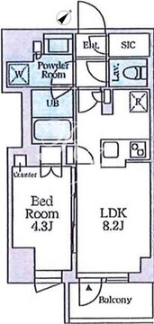 クレストコート旗の台 210 間取り図
