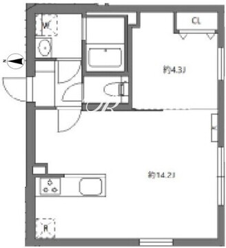 セレヌコート新江古田 401 間取り図