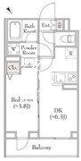 ディームス中野富士見町 208 間取り図