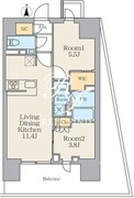 クレストコート王子 1204 間取り図