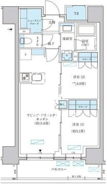 パークアクシス池袋イースト 1103 間取り図