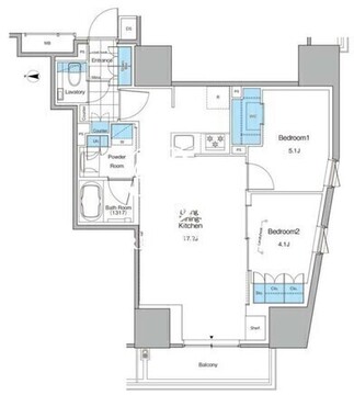 ルフォンプログレ北新宿 1304 間取り図