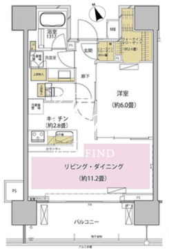 ザ・パークハウス渋谷美竹 206 間取り図