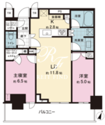 パークタワー西新宿 10階60.45㎡ 間取り図