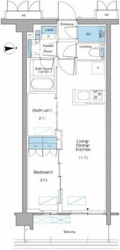 ルフォンプログレ高田馬場ノース 209 間取り図