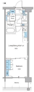 ルフォンプログレ高田馬場ノース 411 間取り図