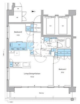 ルフォンプログレ高田馬場ノース 409 間取り図