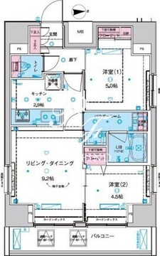 ジェノヴィア東日暮里グリーンヴェール 1002 間取り図