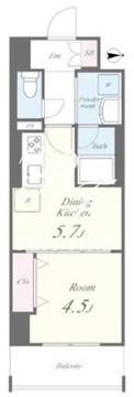 ルーツ両国東京 404 間取り図