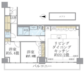 ブリリアイスト東雲キャナルコート 1410 間取り図