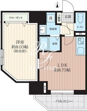 プライムブリス森下スタジオ 602 間取り図