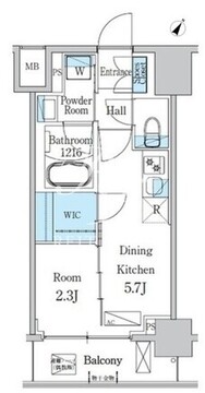 デュオフラッツ一之江ウエスト 203 間取り図
