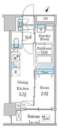 デュオフラッツ一之江ウエスト 204 間取り図