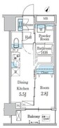 デュオフラッツ一之江ウエスト 604 間取り図
