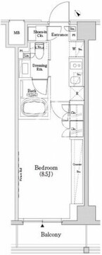 ザ・パークハビオSOHO市谷左内町 417 間取り図