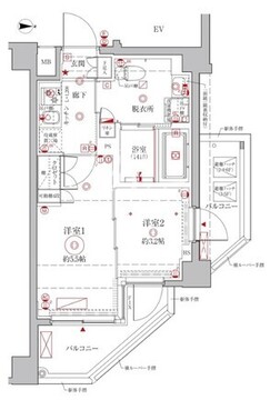 クレイシアIDZ幡ヶ谷 301 間取り図