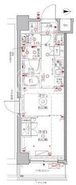 クレイシアIDZ幡ヶ谷 609 間取り図