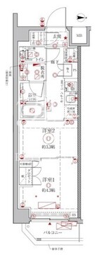 クレイシアIDZ幡ヶ谷 108 間取り図